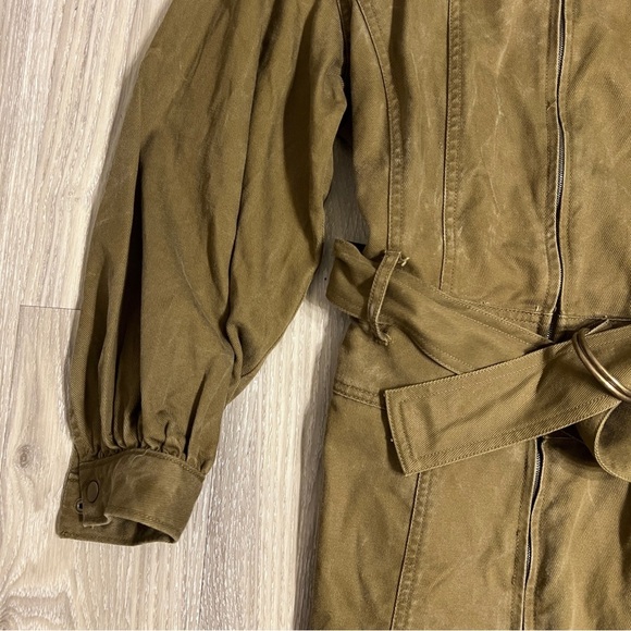 Madewell Tapered Leg Jumpsuit Zip Up Boiler Utility Suit Cotton Tencel Sz M - Picture 5 of 12